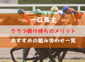 【一口馬主】クラブ掛け持ちのメリット!おすすめの組合わせ一覧