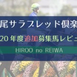 【一口馬主】2020年度 広尾サラブレッド倶楽部 追加募集馬評価・レビュー
